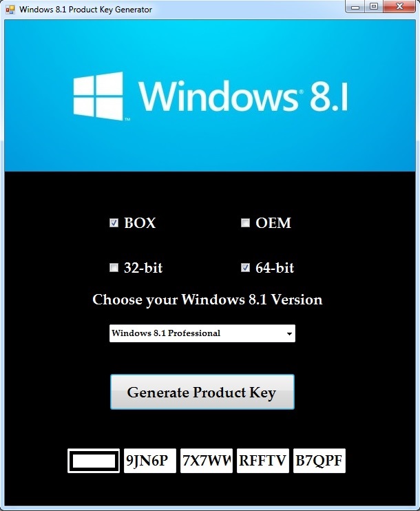 Windows 8.1 key generator free